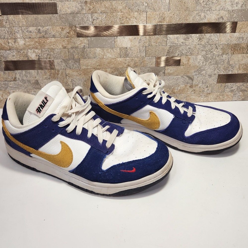 Nike Dunk Low Kasina Industrial Blue US 8.5 Gold Red Sneakers‎